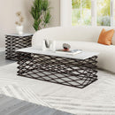 Zuo Modern Duchess Coffee Table White and Antique Bronze