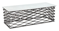Zuo Modern Duchess Coffee Table White and Antique Bronze
