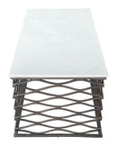 Zuo Modern Duchess Coffee Table White and Antique Bronze