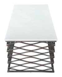 Zuo Modern Duchess Coffee Table White and Antique Bronze