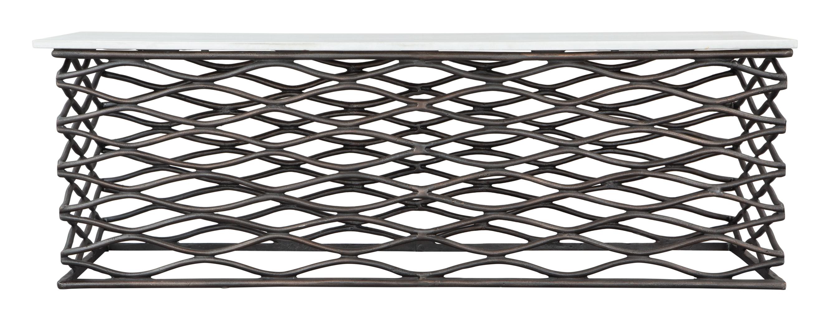 Zuo Modern Duchess Coffee Table White and Antique Bronze