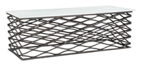 Zuo Modern Duchess Coffee Table White and Antique Bronze
