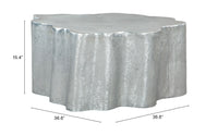 Zuo Modern Kortha Coffee Table Antique Silver