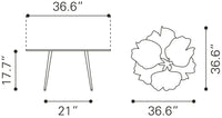 Zuo Modern Gingko Coffee Table Antique Brass