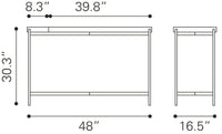 Zuo Modern Saber Console Table in Multicolor