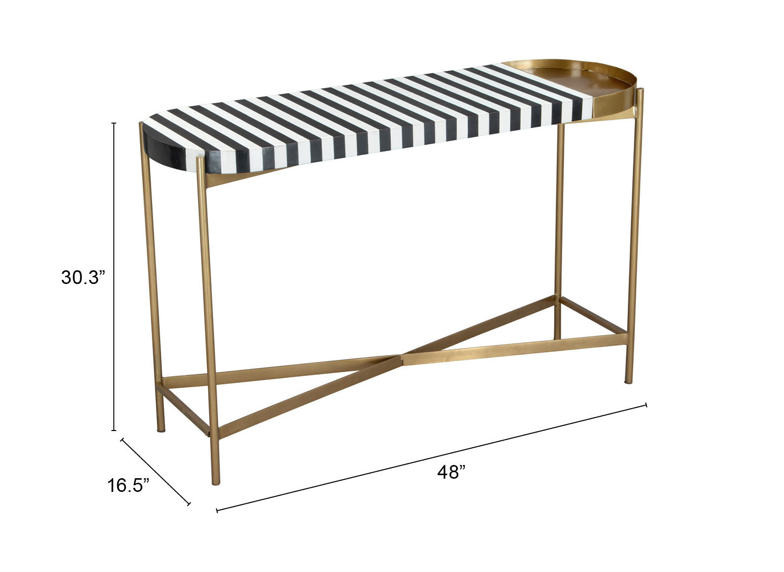 Zuo Modern Saber Console Table in Multicolor