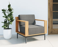 Sunpan Cagliari Armchair in Gracebay Grey / Palazzo Cream