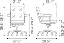 Zuo Modern Smiths Office Chair Yellow