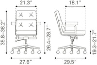 Zuo Modern Smiths Office Chair Yellow