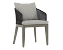 Sunpan Capri Dining Armchair in Natural / Smoke Grey / Drift Brown