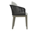 Sunpan Capri Dining Armchair in Natural / Smoke Grey / Drift Brown