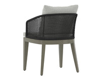Sunpan Capri Dining Armchair in Natural / Smoke Grey / Drift Brown
