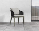 Sunpan Capri Dining Armchair in Natural / Smoke Grey / Drift Brown