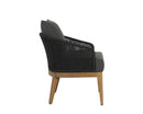 Sunpan Capri Lounge Chair in Natural and Gracebay Grey/Smoke Grey and Copacabana Marble / Drift Brown