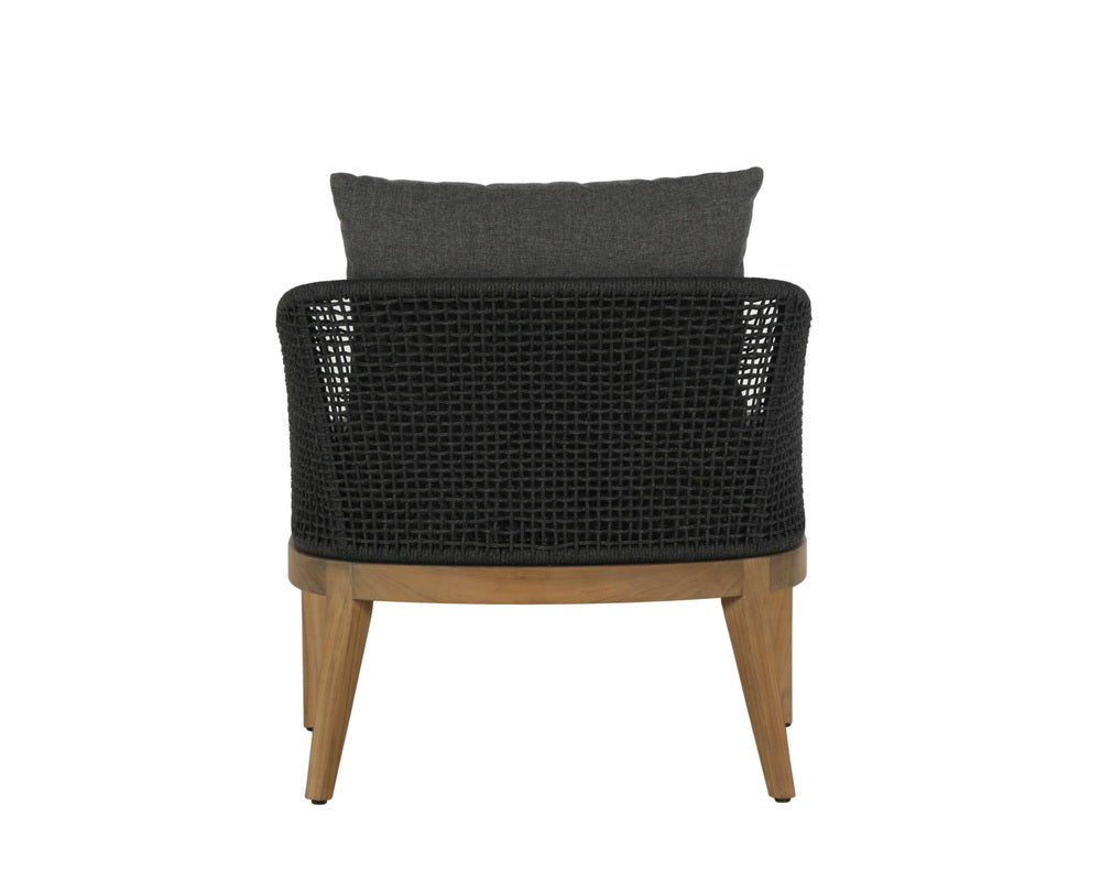 Sunpan Capri Lounge Chair in Natural and Gracebay Grey/Smoke Grey and Copacabana Marble / Drift Brown