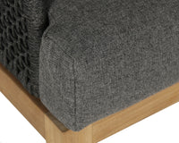Sunpan Capri Lounge Chair in Natural and Gracebay Grey/Smoke Grey and Copacabana Marble / Drift Brown