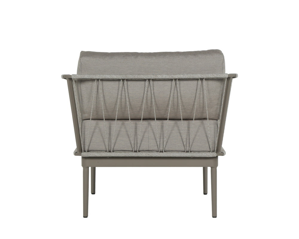 Sunpan Catania Armchair In Dark Grey and Copacabana Grey / Palazzo Taupe