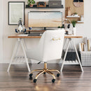 Zuo Modern Madelaine Office Chair in White and Gold