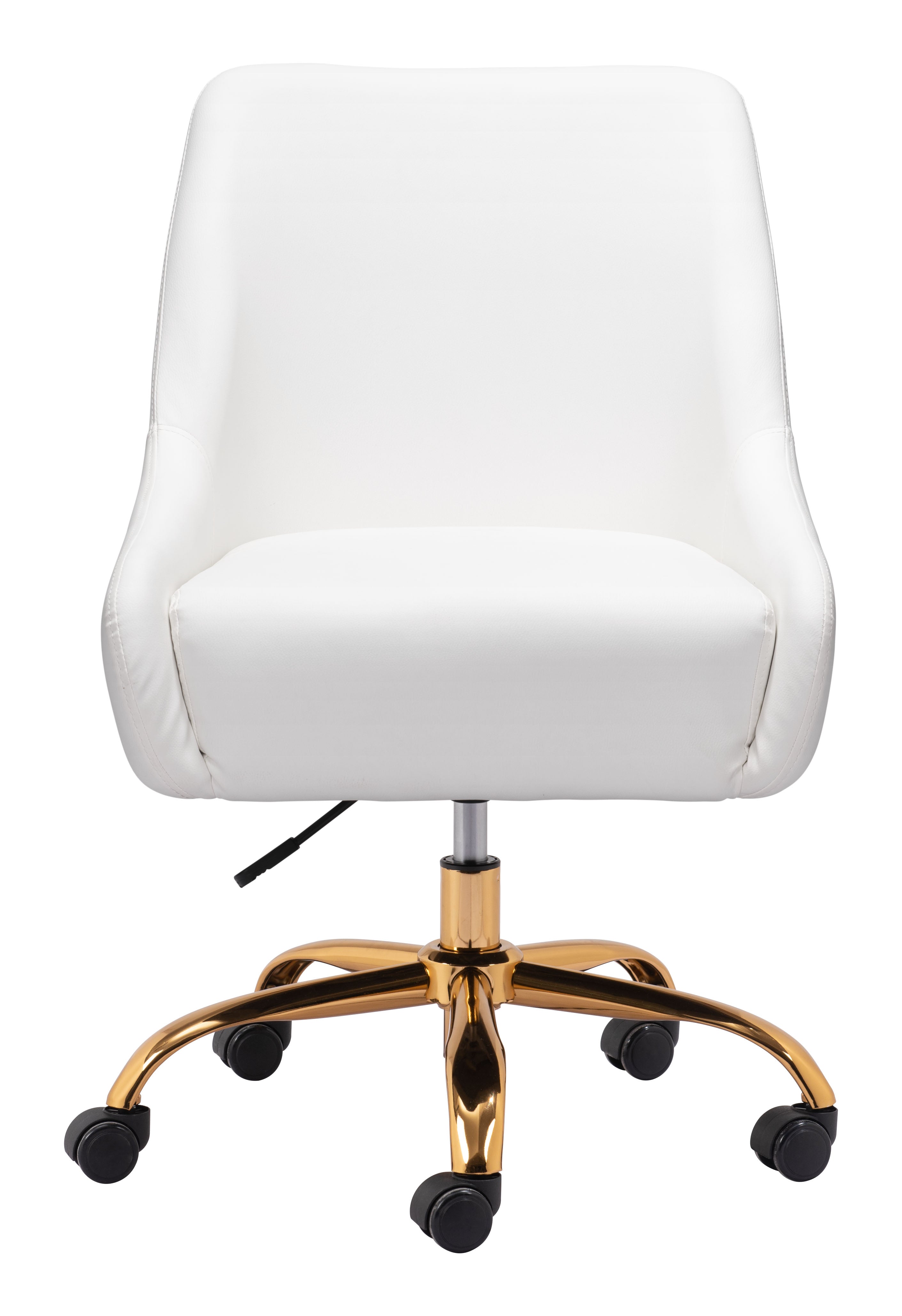 Zuo Modern Madelaine Office Chair in White and Gold