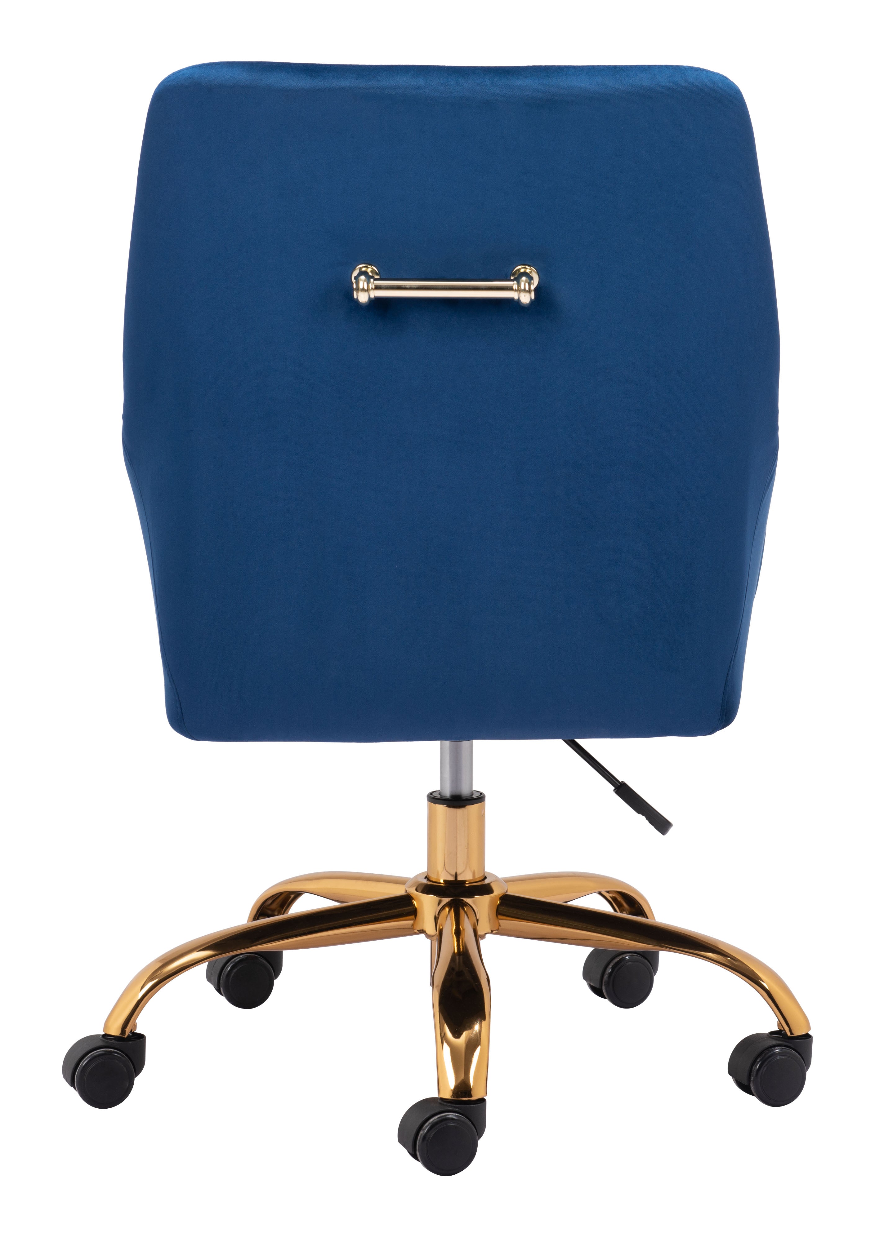 Zuo Modern Madelaine Office Chair Navy Blue and Gold