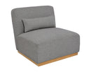 Sunpan Carbonia Swivel Lounge Chair In Fontelina Grey/Palazzo Taupe