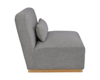 Sunpan Carbonia Swivel Lounge Chair In Fontelina Grey/Palazzo Taupe