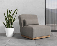 Sunpan Carbonia Swivel Lounge Chair In Fontelina Grey/Palazzo Taupe