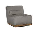Sunpan Carbonia Swivel Lounge Chair In Fontelina Grey/Palazzo Taupe