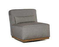 Sunpan Carbonia Swivel Lounge Chair In Fontelina Grey/Palazzo Taupe