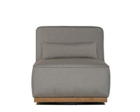 Sunpan Carbonia Swivel Lounge Chair In Fontelina Grey/Palazzo Taupe
