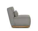 Sunpan Carbonia Swivel Lounge Chair In Fontelina Grey/Palazzo Taupe