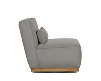 Sunpan Carbonia Swivel Lounge Chair In Fontelina Grey/Palazzo Taupe