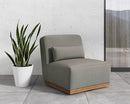 Sunpan Carbonia Swivel Lounge Chair In Fontelina Grey/Palazzo Taupe