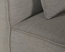 Sunpan Carbonia Swivel Lounge Chair In Fontelina Grey/Palazzo Taupe