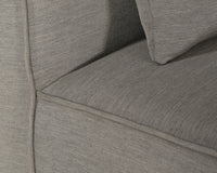 Sunpan Carbonia Swivel Lounge Chair In Fontelina Grey/Palazzo Taupe