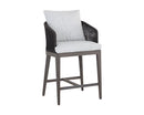 Sunpan Capri Counter Stool In Natural And Gracebay Grey/Smoke Grey And Copacabana Marble