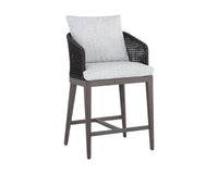 Sunpan Capri Counter Stool In Natural And Gracebay Grey/Smoke Grey And Copacabana Marble