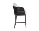 Sunpan Capri Counter Stool In Natural And Gracebay Grey/Smoke Grey And Copacabana Marble