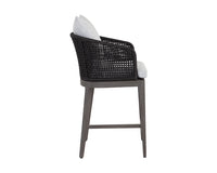 Sunpan Capri Counter Stool In Natural And Gracebay Grey/Smoke Grey And Copacabana Marble