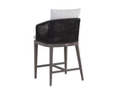 Sunpan Capri Counter Stool In Natural And Gracebay Grey/Smoke Grey And Copacabana Marble