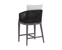Sunpan Capri Counter Stool In Natural And Gracebay Grey/Smoke Grey And Copacabana Marble