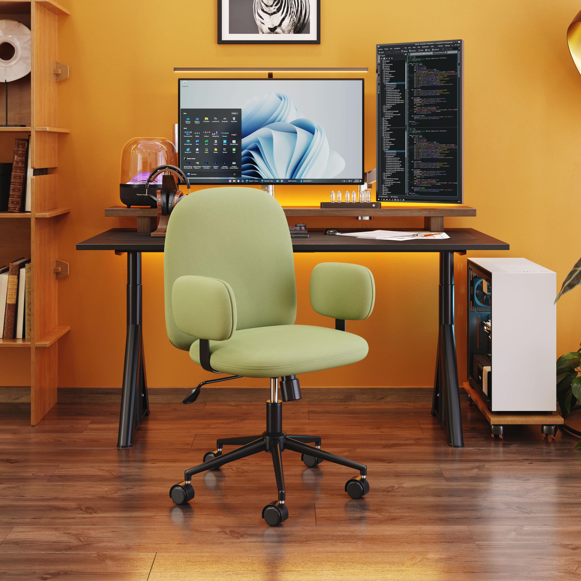 Zuo Modern Lionel Office Chair in Beige/Olive Green