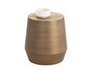 Sunpan Creed Side Table in Antique Gold / Gunmetal