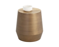 Sunpan Creed Side Table in Antique Gold / Gunmetal