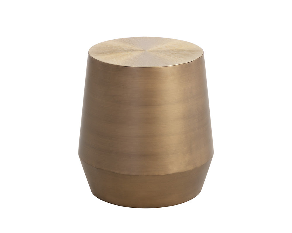 Sunpan Creed Side Table in Antique Gold / Gunmetal