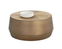 Sunpan Creed Coffee Table in Antique Gold / Gunmetal - Small