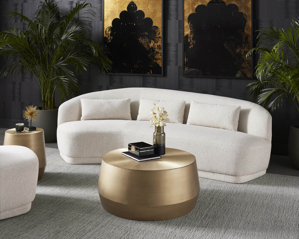 Sunpan Creed Coffee Table in Antique Gold / Gunmetal - Small