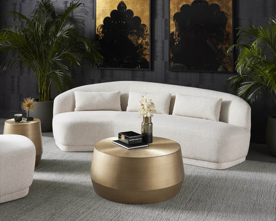 Sunpan Creed Coffee Table in Antique Gold / Gunmetal - Small