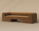 Sunpan Ionic Sofa in Meg Ash / Gold / Taupe