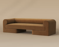 Sunpan Ionic Sofa in Meg Ash / Gold / Taupe